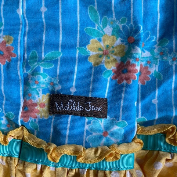 Matilda Jane Dream Chasers balloon dress, size 8. Missing one button, great cond - Picture 5 of 12